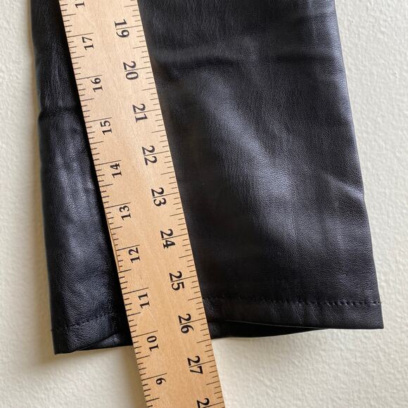 Mother The Insider Ankle Size 27 Wax On Wax Off Black Faux Leather Pants Jeans - Picture 16 of 16